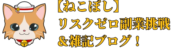 【ねこぼし】リスクゼロ副業挑戦＆雑記ブログ！